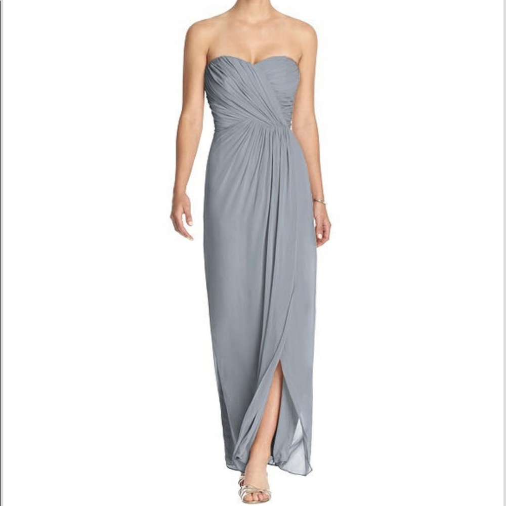 Dessy Collection Bridesmaid Dress Lila Platinum Size 2